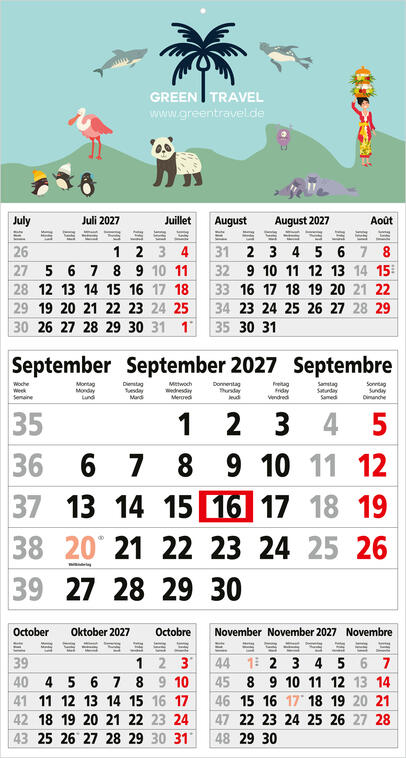 Bürokalender - 5-Monatskalender B5