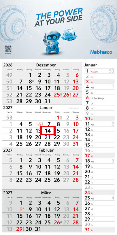 Bürokalender - 4-Monatskalender K4