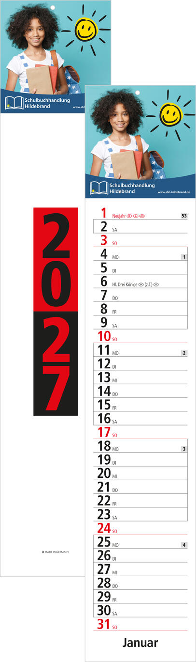 Bürokalender - Streifenplaner 2025